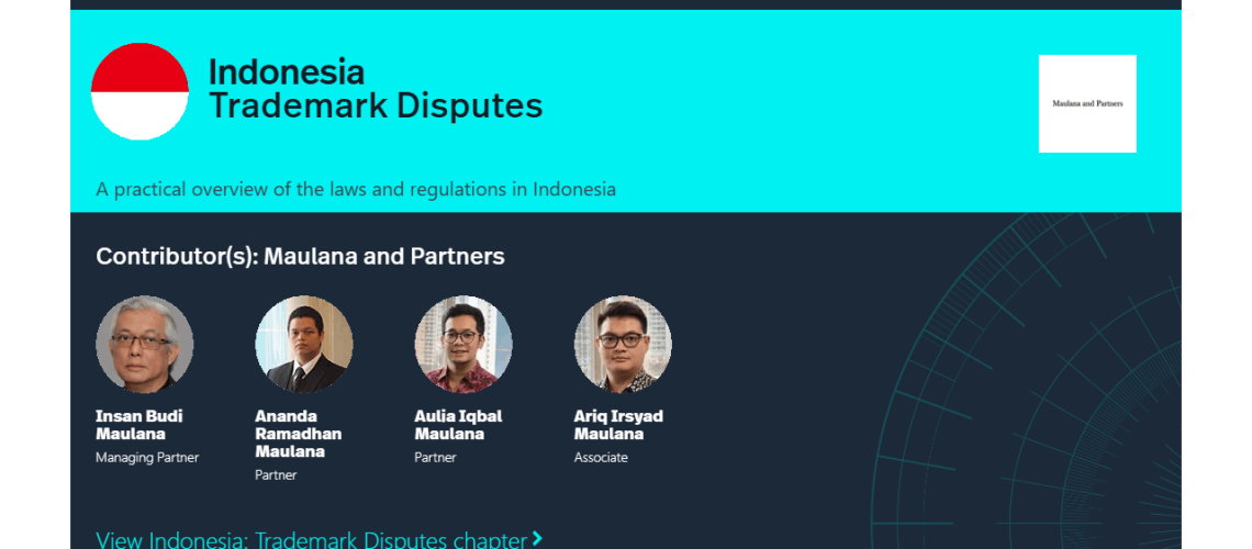 Maulana and Partners contribution to Legal 500 Indonesia Trademark Disputes